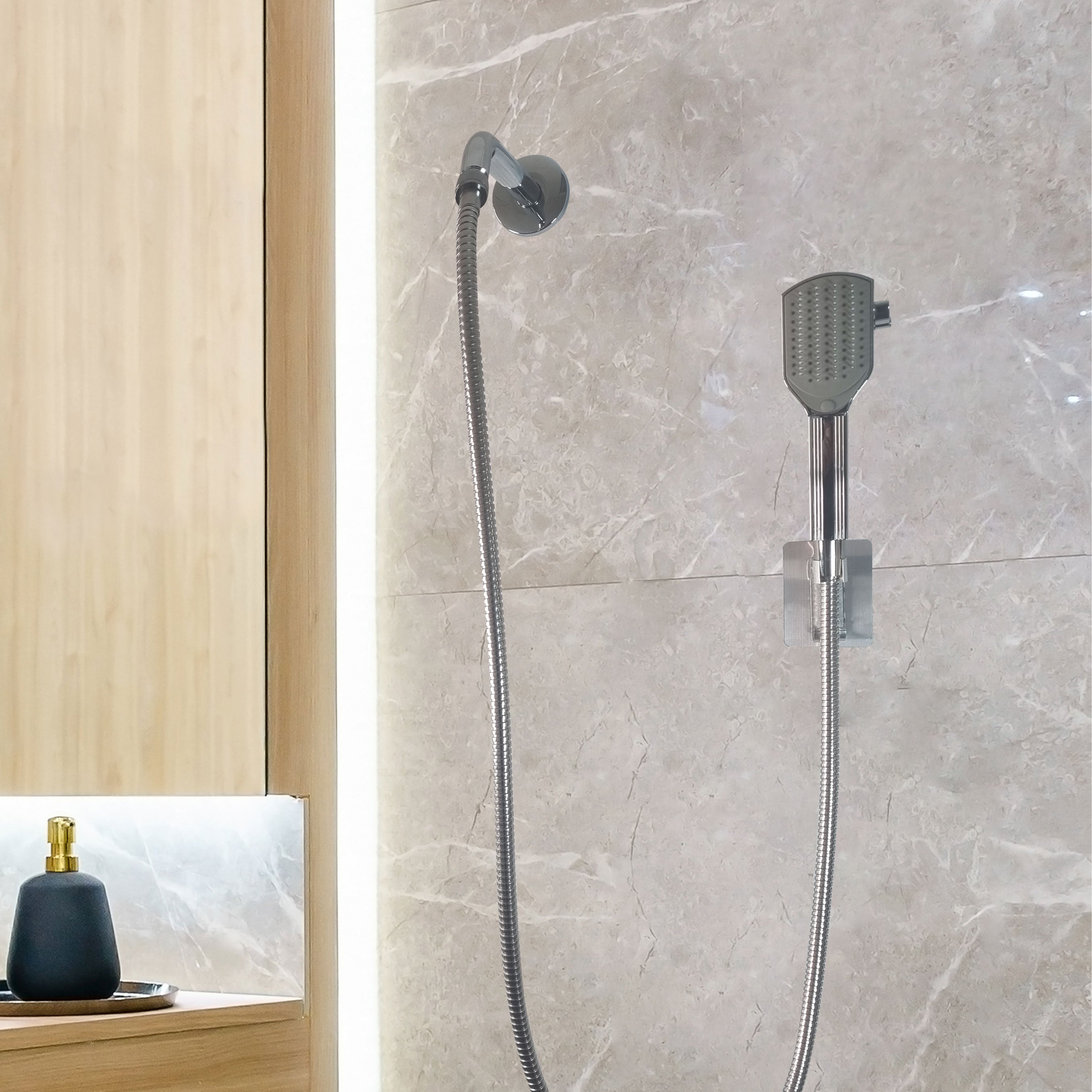 Detangler Comb Showerhead Shower Essentials Kit