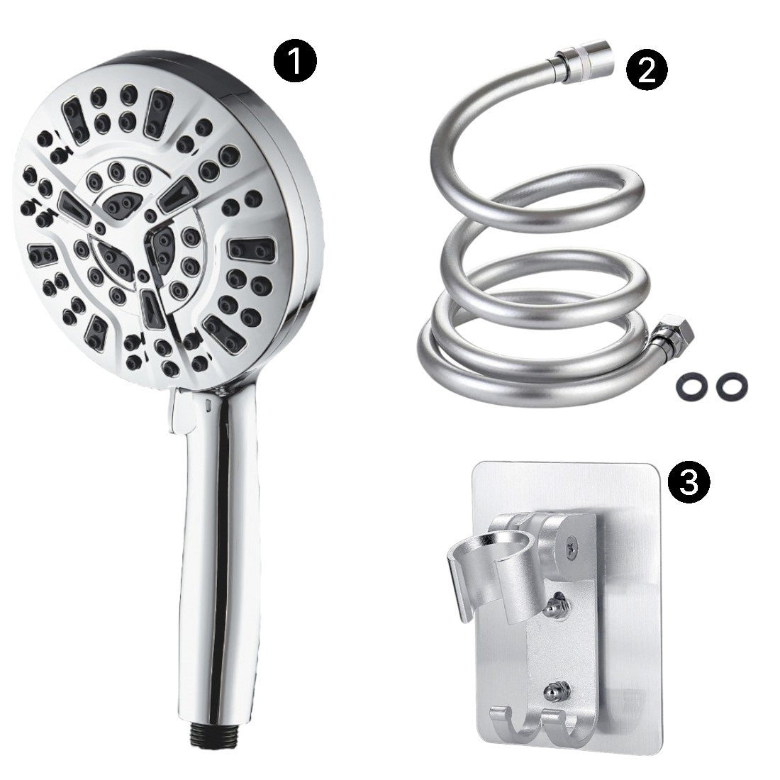 Luxe 10 Mode Showerhead Shower Essentials Kit