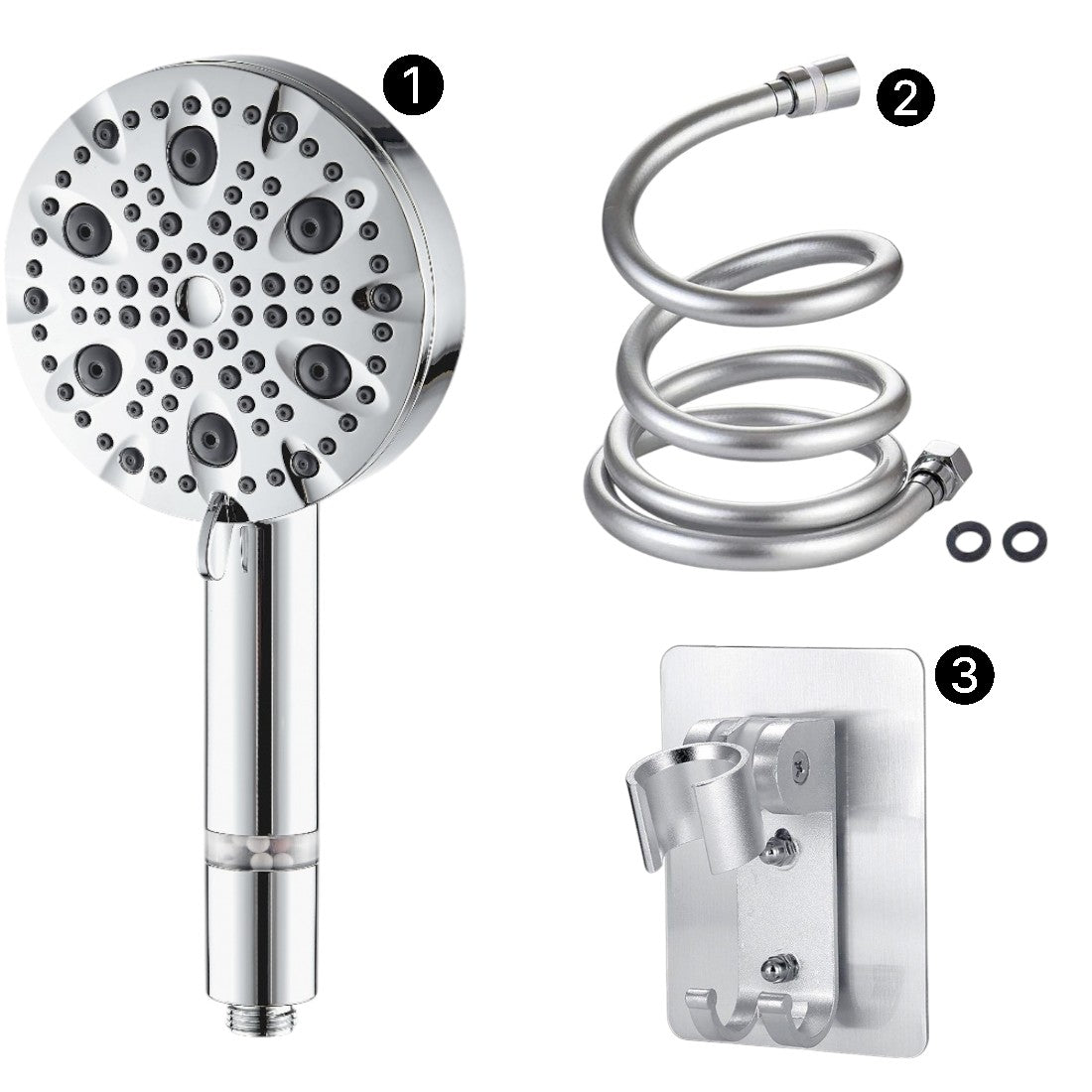 Luxe 9 Mode Showerhead Shower Essentials Kit