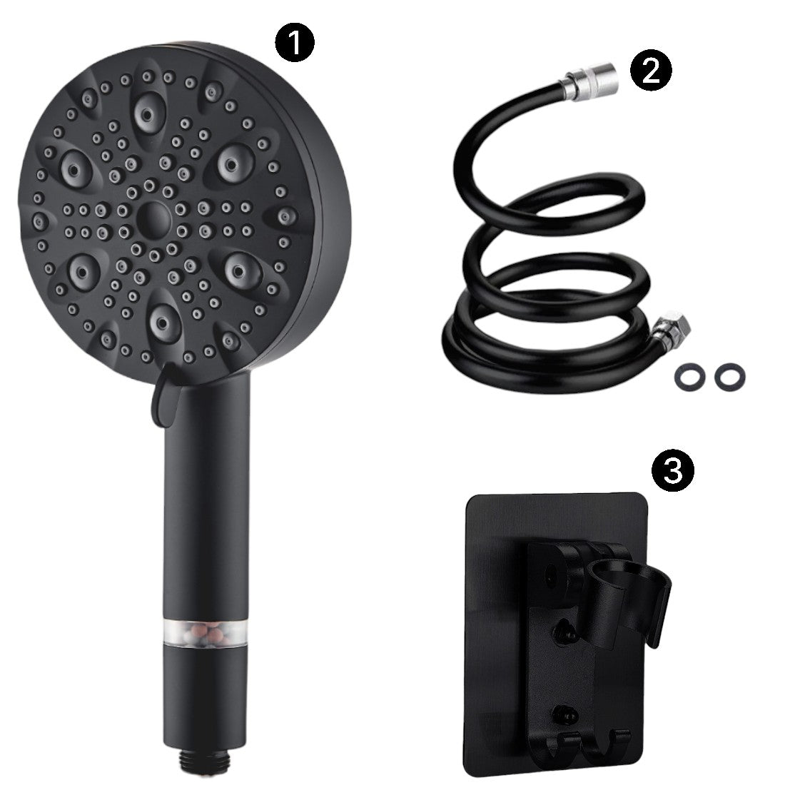 Luxe 9 Mode Showerhead Shower Essentials Kit