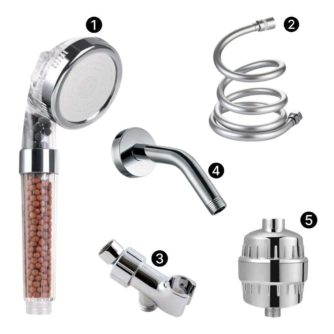 EcoFriendly Showerhead Complete Shower Kit Mineral Stream